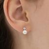 (Silver 925) Cubic Freshwater Pearl Earrings EC3308