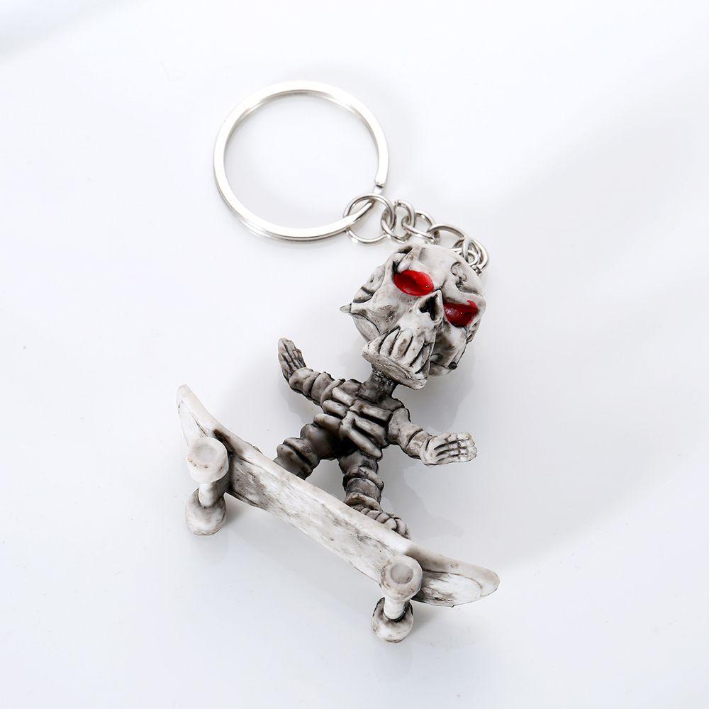 Cool Skull Simple Gift Skeleton Skull Key Rings Cranial Keychain Skeleton Pendant Skull Keyring