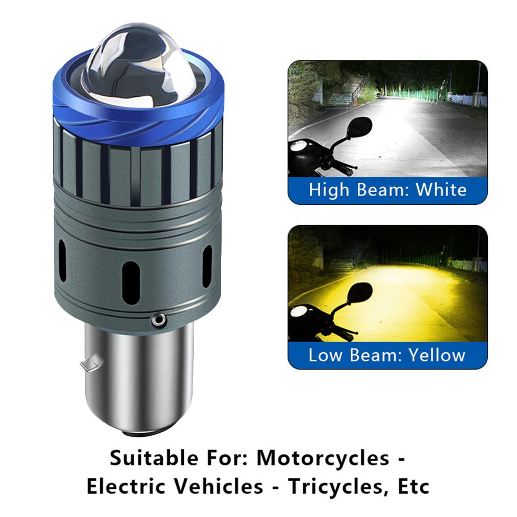 1Pc 20000Lm Motorcycle Headlight H4 LED BA20D H6 Turbo Bulb High Low Beam Moto CSP Led Projector Lens Motorbike Lamp White Yellow 6000K 3000K