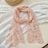 Retro Summer Sunscreen Shawl Korean Version Silk Headband Literary Women's Lace Scarf