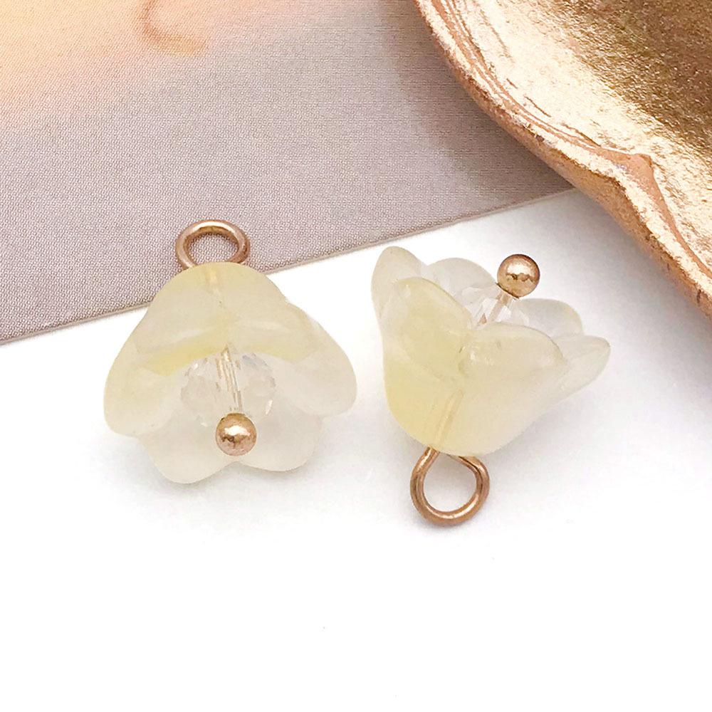 Lily of the Valley Glass Pendant Charm for DIY Jewelry