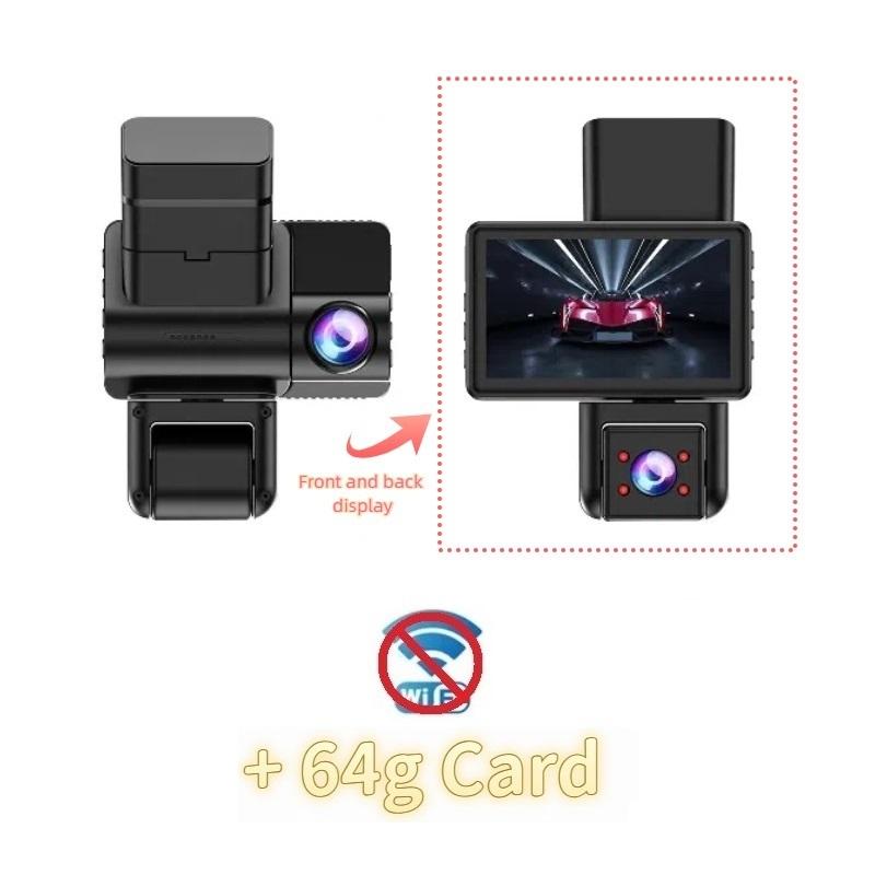 Dash Cam with Triple Recording, HD 1080P, WiFi, Infrared Night Vision, and Ultra-wide-angle Triple Lens