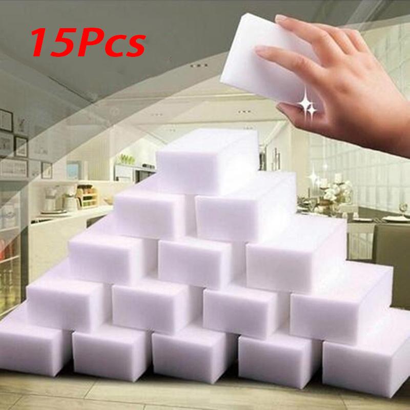 15 bucăți Magic Sponge Eraser Clean Melamină Multi-funcțională Spumă de curățare Materiale de curățare