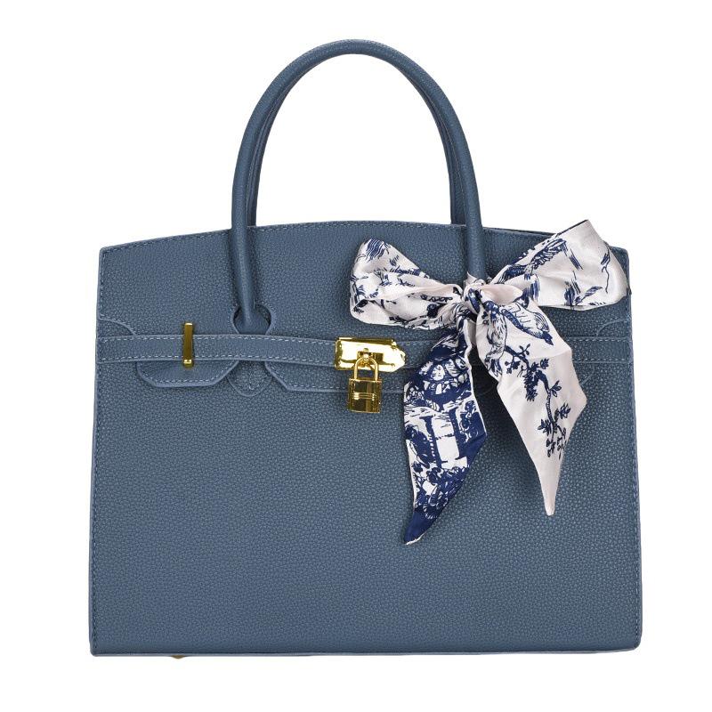 Elegante Colorblock Platinum Umhängetasche - Damenhandtasche mit großem Fassungsvermögen