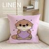Cute Otter Moonlight Cushion Cover Pillowcase Set Pcs X X Breathable Washable Sofa Cushion Cover