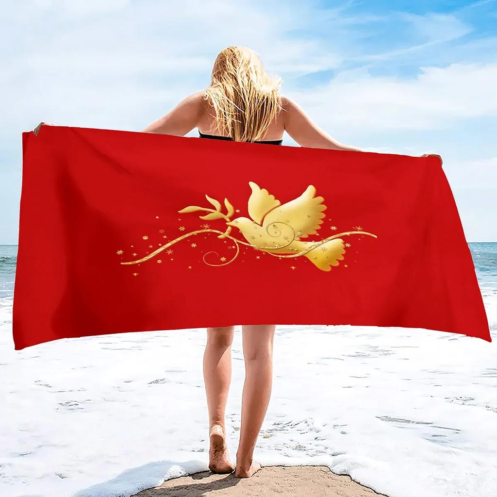Microfiber Sand Free Beach Towel Super Absorbent Lightweight ThinTowel Blanket for Travel Pool Swimming Bath Camping Love&Peace