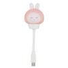 USB LED Light Voice Control 3 Brightness Timing Eye Protection Portable Cute LED Night Light for Bedroom Dormitory