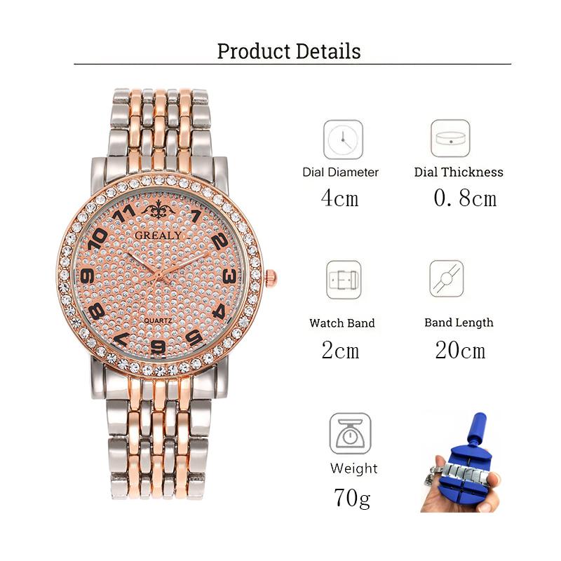 New Fashion Women Watches Rhinestone Digital Quartz Watch Alloy Wristwatches Relogio Feminino Watch Clock Watches For Women Gift