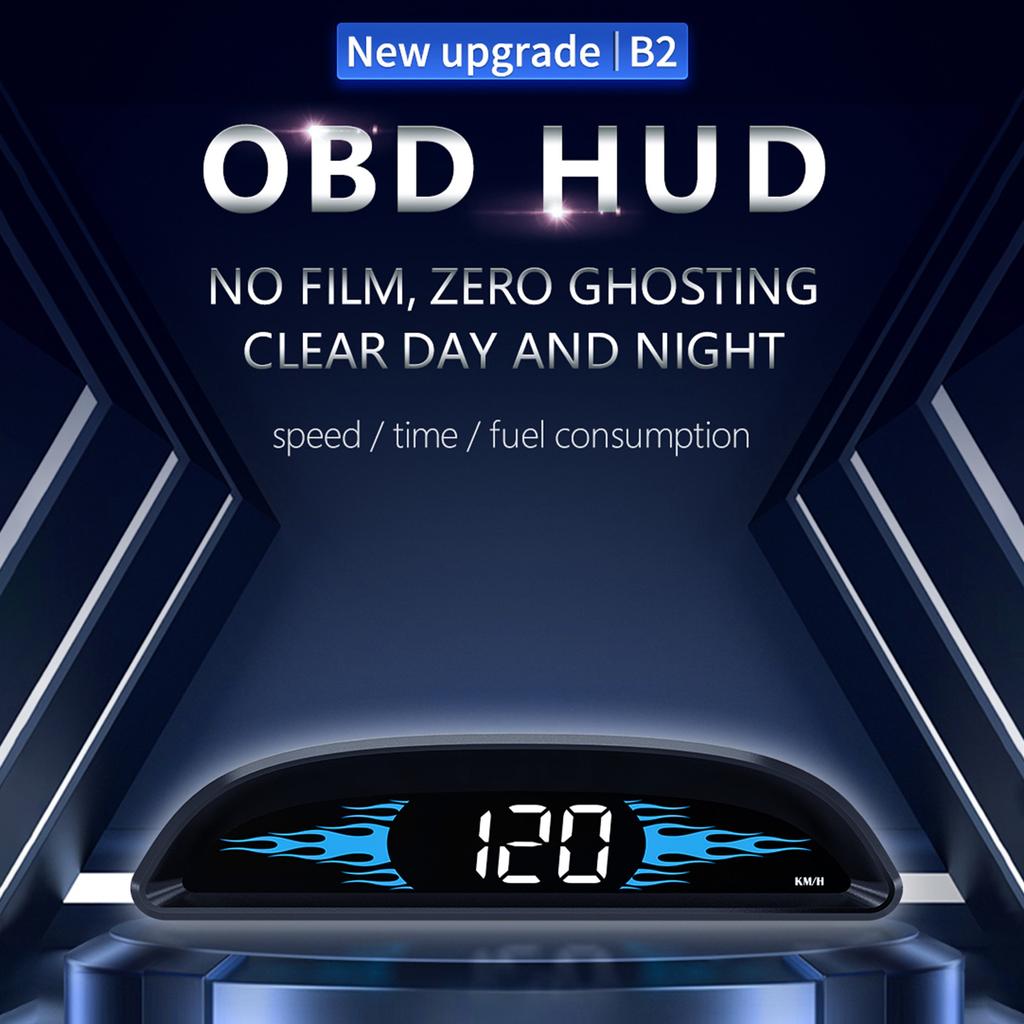 Display Head-Up OBD2 Per Auto, Con Tachimetro, Temperatura Acqua, Tensione E Allarme, Proiezione Su Doppio Schermo