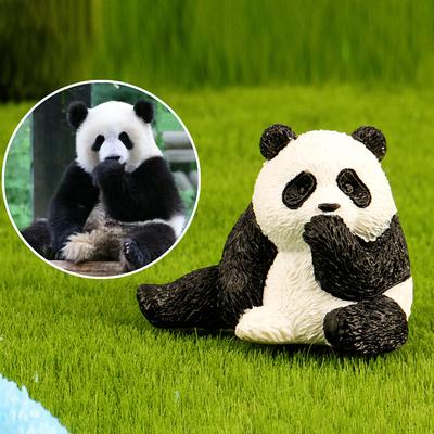 Cartoon Cute Panda Car Decoration  Realistic Miniatures Figures Creative Desktop Home Decoration Accessories Gifts