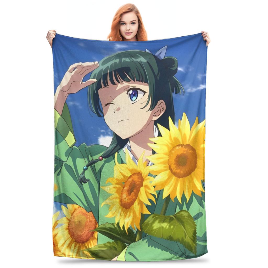 Kusuriya No Hitorigoto Anime Fleece Throw Blanket The Apothecary Diaries Blanket for Bed Bedroom Ultra-Soft Bedroom Quilt,