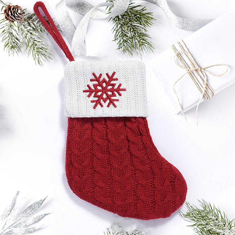 Boże Narodzenie Piękne Świąteczne Skarpety Torby na Prezenty Listy Torba na Cukierki Dekoracje Czerwone