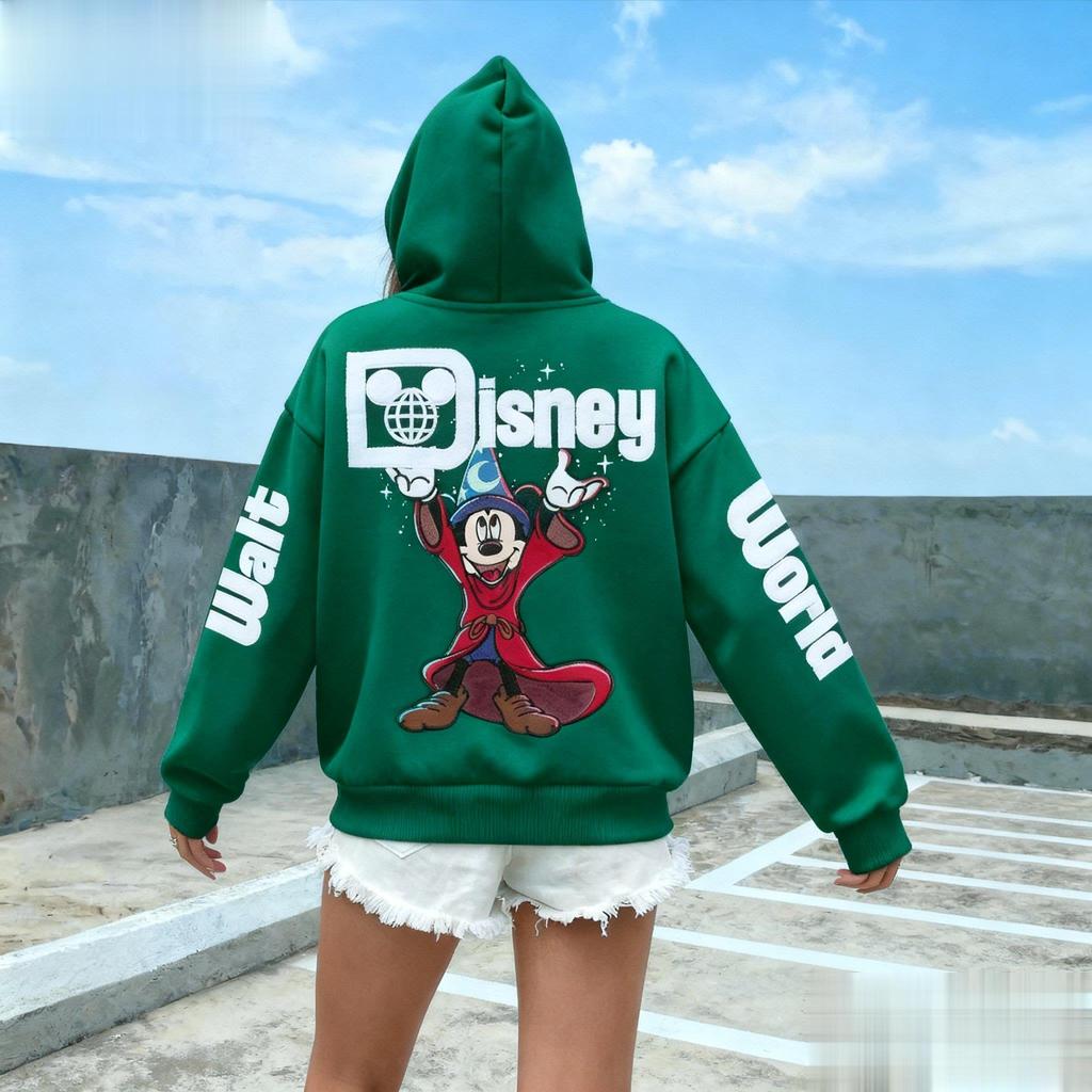 Unisex Disney Mickey Hoodie Cartoon Print Sweatshirt Women Men Casual Pullover Streetwear Graphic Sweater Autumn Winter Fashion