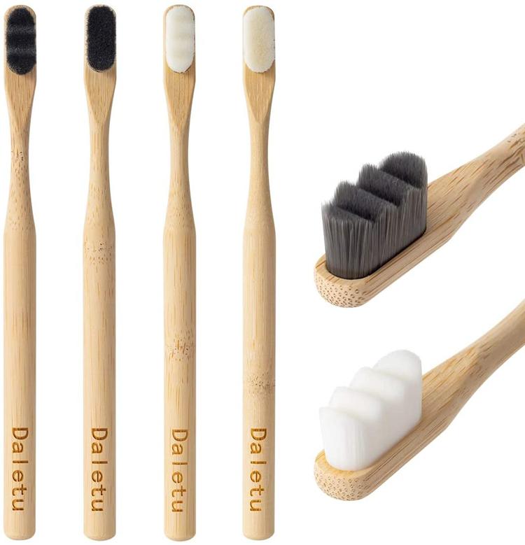 Customized Logo 100% Organic Extra Soft Bamboo Toothbrush Bamboo Toothbrush With Customized Packing and Logo чёрный