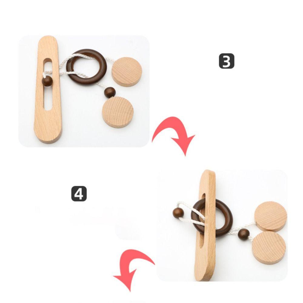 Kong Ming Lock 3D Wooden Wooden Puzzle Thinking Games IQ Unlocking Toys Intelligent Unlock Toy