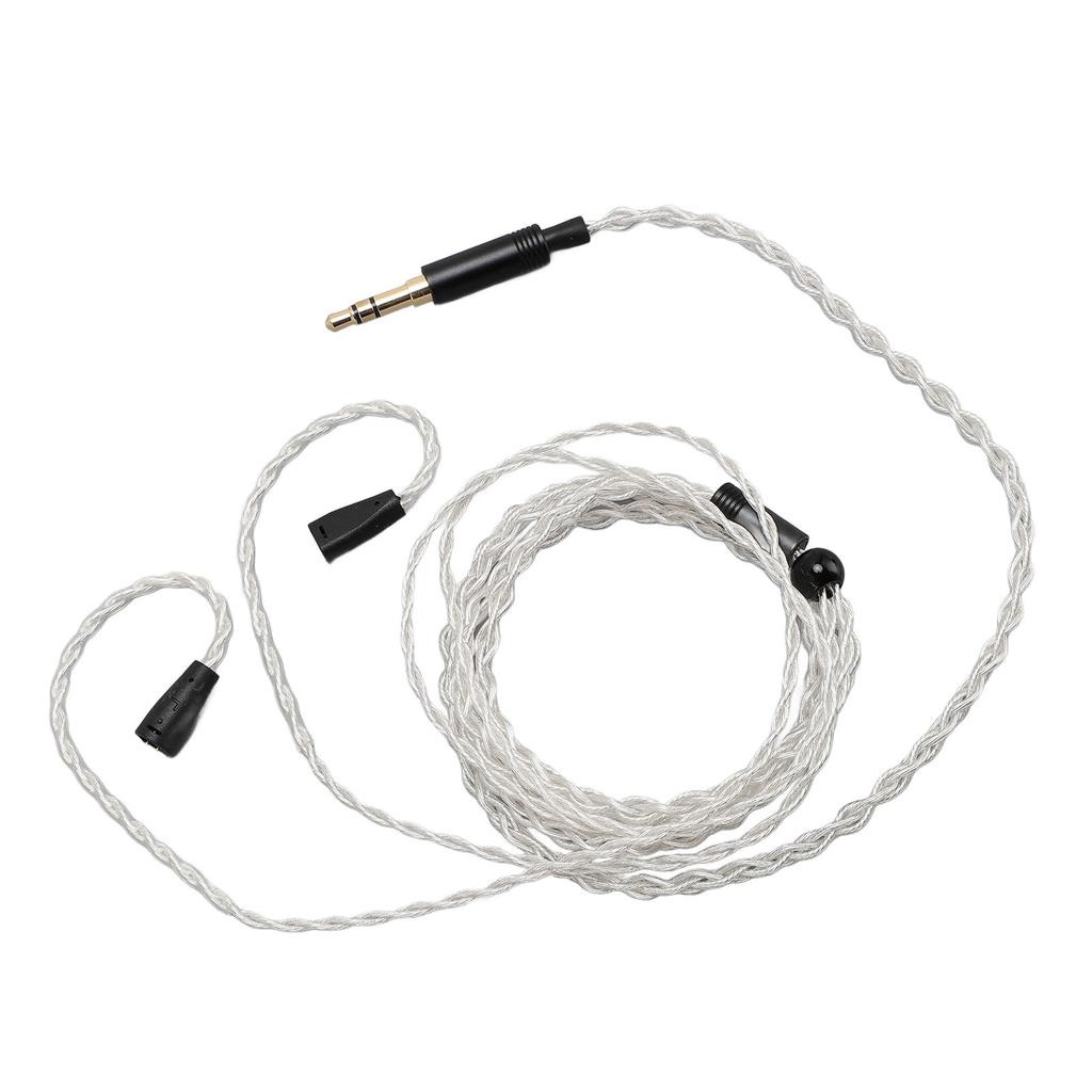3.5mm Upgraded Earphone Cable 4 Core Silver Plated Copper Wire Gold Plated Plug Replacement Cable