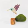 European Style Solid Wood Tabletop Ornament - Hummingbird Handmade Wood Carving Decor