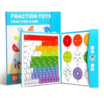 Magnetic Fraction Tiles and Fraction Circles Activity Set Fractions Manipulatives Educational Puzzle Game for School