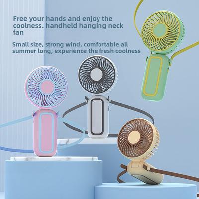 Neck-mounted Small Fan, Portable Hanging Strap for Small Fan, Portable USB-charged Fan, Handheld Fan