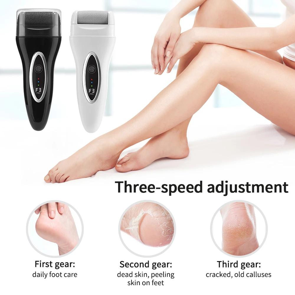 Electric Foot Callus Remover Pedicure Tools Dead Skin Grinding Exfoliator Detachable Automatic Foot Grinding Device 3 Speed