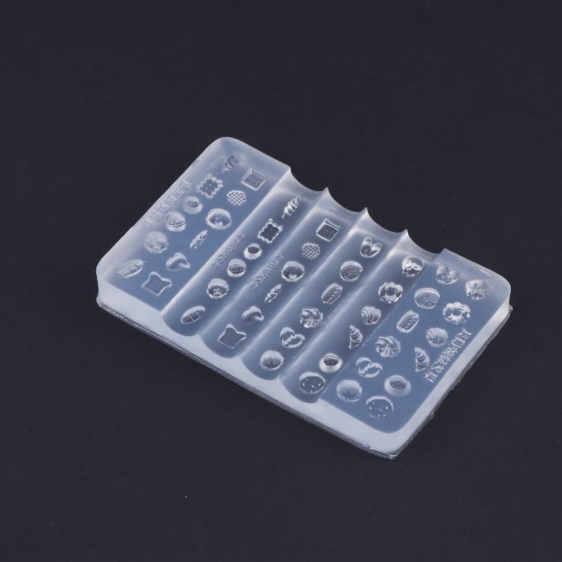 Nail Art Silicone Mold Mini Dessert Mold Bread Croissant Toast Biscuits Baking Tools Diy Silicone Nail Art Templates Nails Mold