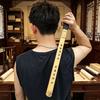 2-in-1 Bamboo Teaching Ruler Double Layer Design Thickened Handle Teachers Guiding Ruler Chinese Classical Engraved