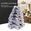 1pc Multiple Uses Stainless Steel Hinge Concealed Invisible Cross Hinges 180 Degree Zinc Alloy Door Hinge for Cabinet Door