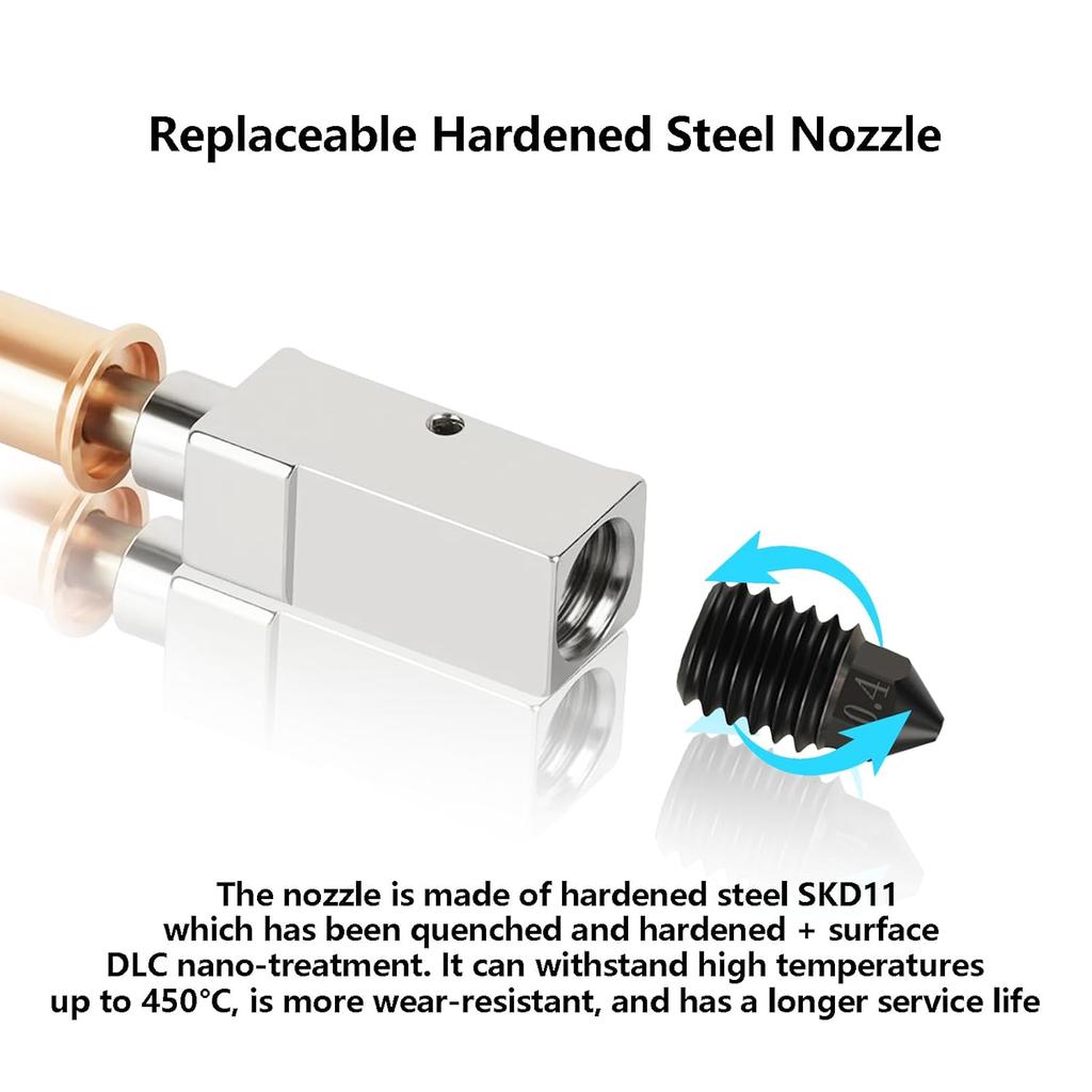 Upgrade Hotend Kit for Anycubic Kobra 3 Series, 3D Printer Ceramic Heater 24V 60W Hotend Integrated Throat Heating Block Kit for Anycubic Kobra 3,