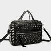 Bag Leopard Print Rivet Bag European and American Women's Shoulder Messenger Bag Foreign Trade Portable Large-capacity Bag