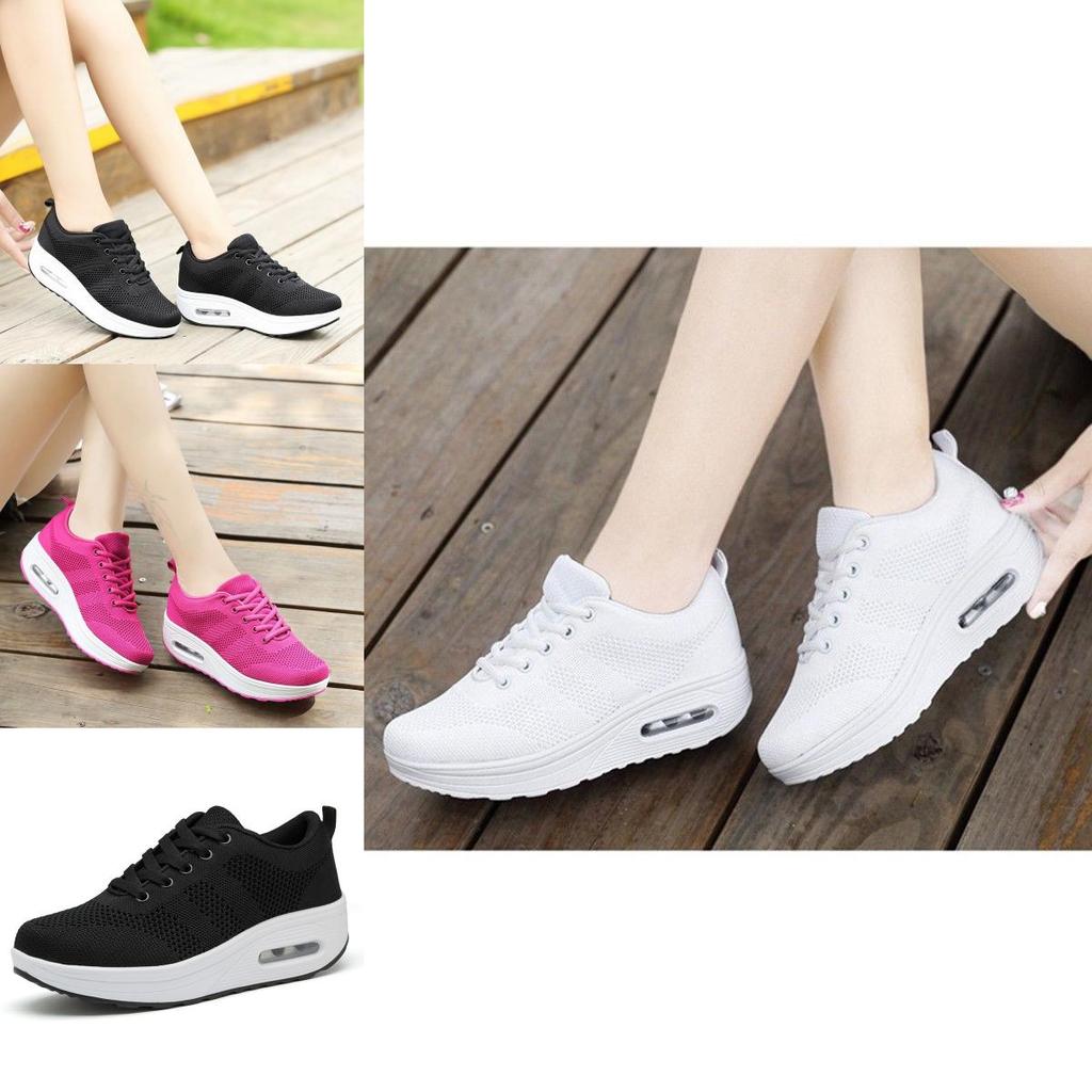 Premium Quality New Women Wedge Sneakers With Breathable Mesh For All-day Comfort