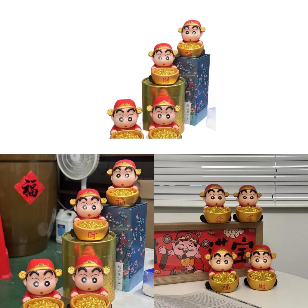 Crayon Shin Chan Pvc Car Decor With Handmade Assembly For Wealth Attracting Car Interior