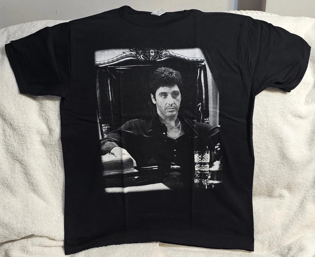 SCARFACE TONY MONTANA AL PACINO GANGSTER WHISKEY DRINK MOVIE T-shirt