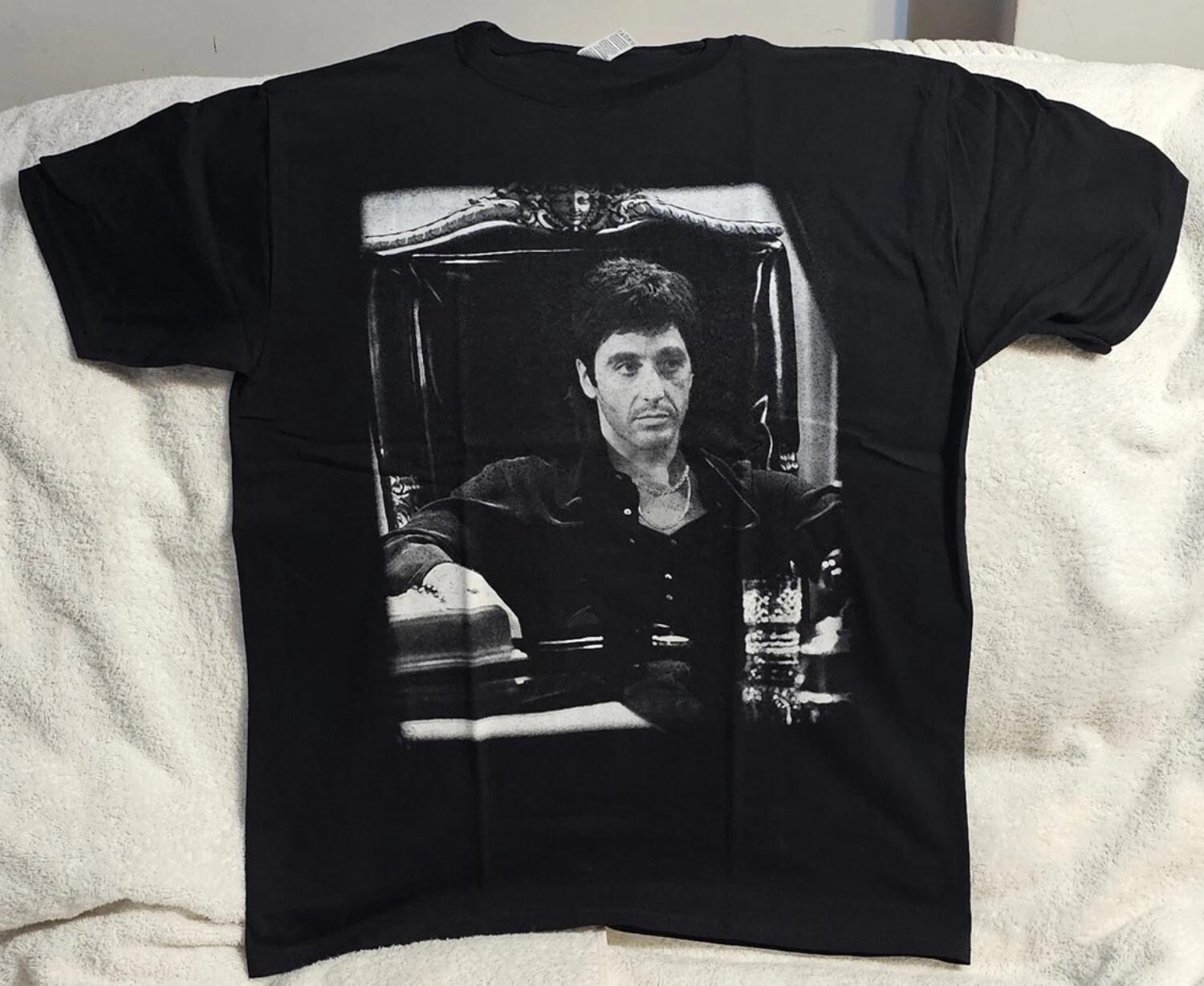 

SCARFACE TONY MONTANA AL PACINO GANGSTER WHISKEY DRINK MOVIE T-shirt S