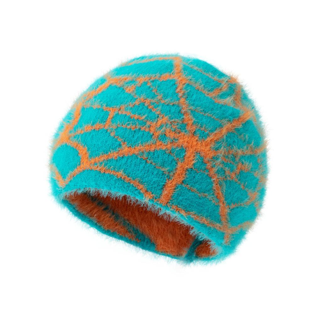 Spider Web Bag Head Hairball Warm Windproof And Cold Hat Fleece Knitted Hat Winter Design Hat
