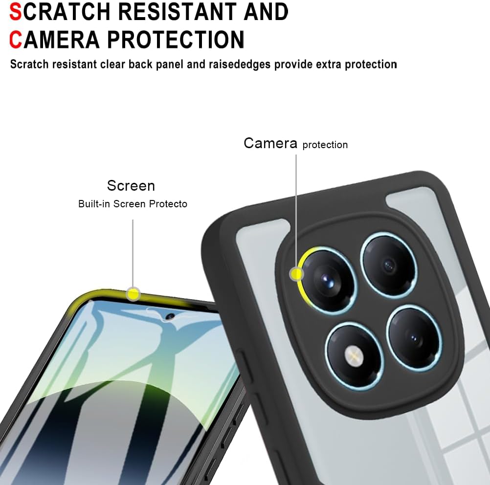 360 Full Protection Case for Xiaomi Redmi Note 15 Pro 5G Cover Built-in Screen Protector