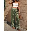 Women S High Waisted Printed Wide Leg Pants Loose Casual Long Trousers Beach Vacation Style