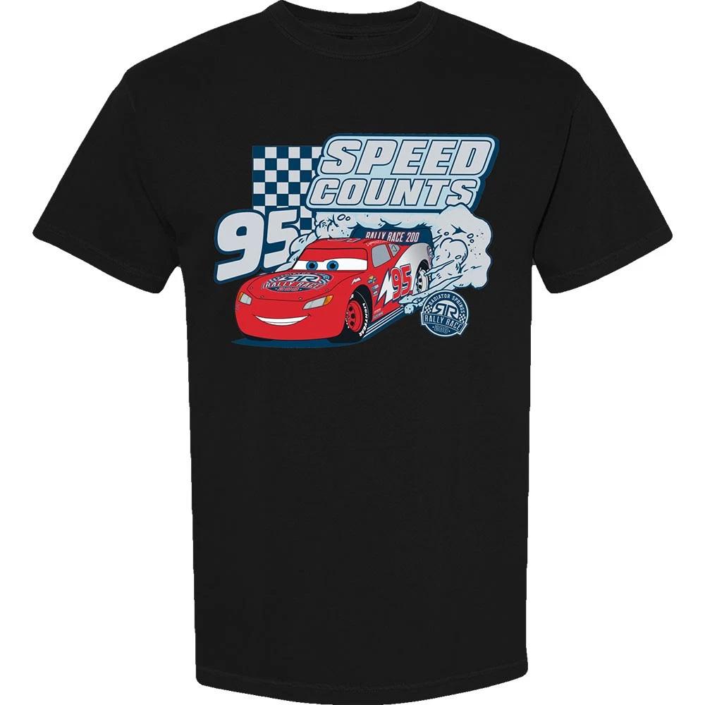 

Retro Pixar Lightning McQueen Print Unisexs and Womens High Quality Cotton Relaxed Plus Size TShirt Short Sleeve Apparel 4XL