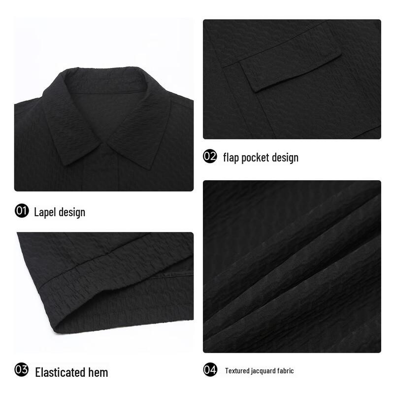 LILANZ Men's Textured Jacquard Jacket