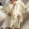 Summer Designer Ruffles Fashion Casual Suit Lace-Up Cardigan Shirt Top + Shorts Two Peice Sets Women Loose Suits