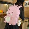 Lovely Girl's Nylon Backpack With Fun Dinosaur Design Spacious And Wear-resistant Fashionable School Bag
