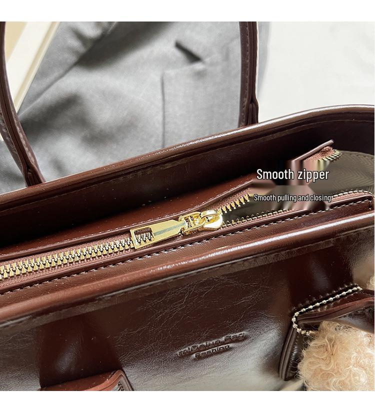 2025 Retro Texture Small Women's Mori Style Shoulder & Crossbody Bag - Autumn/Winter Fashion Bucket Handbag