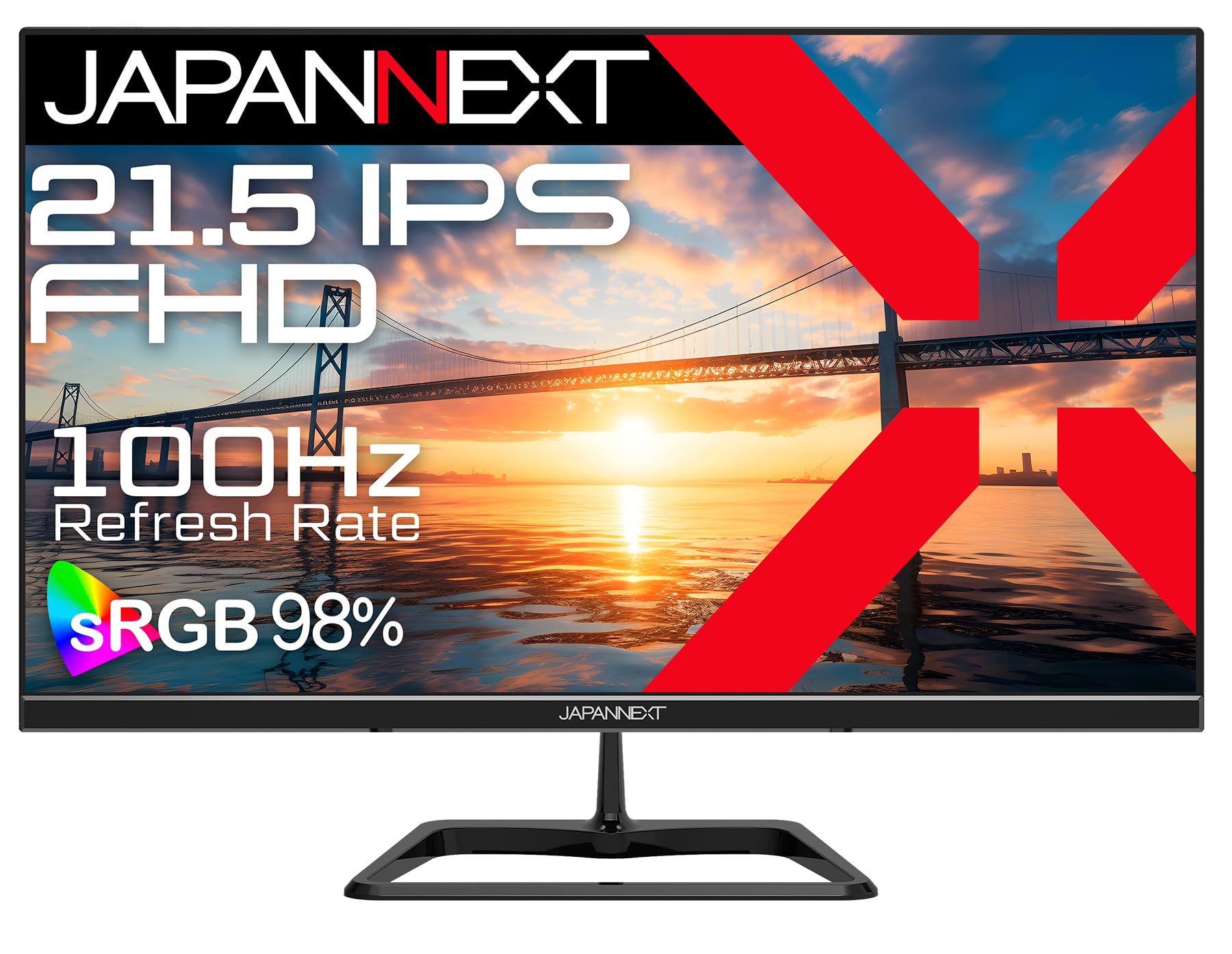 

JAPANNEXT IPS panel with full HD resolution LCD monitor HDMI VGA 21.5-inch (1920x1080) JN-IPS215F2 sRGB98% [2-year warranty] чорний