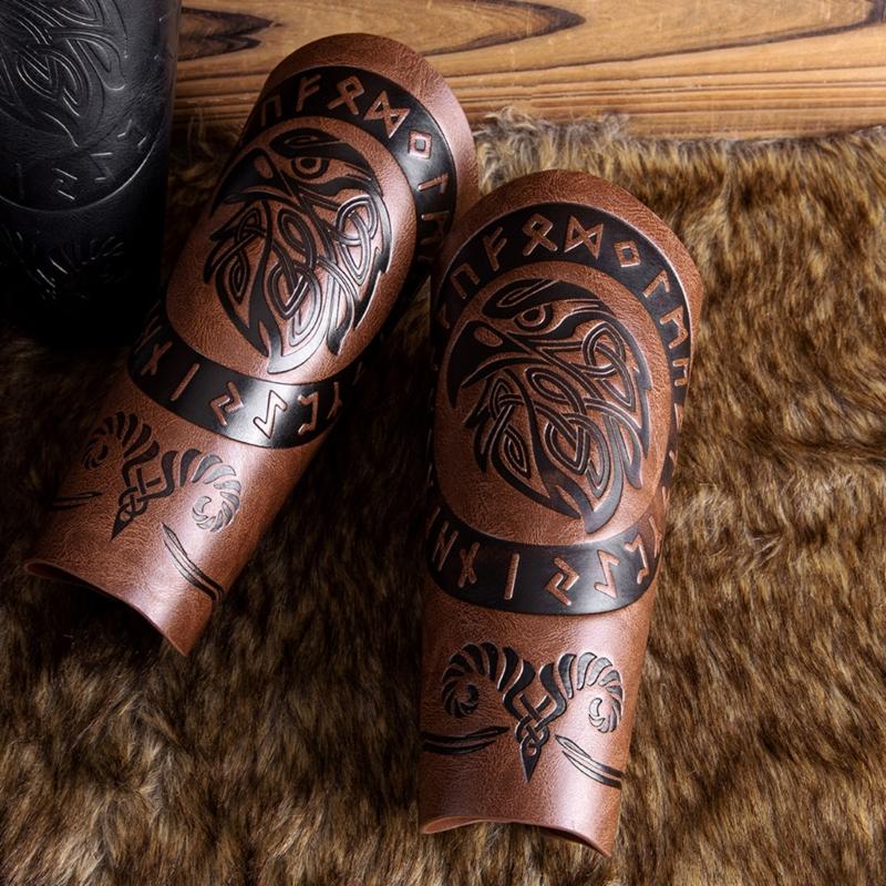 Arm Guard Gauntlet Wristband Role Playing Armguards Wide Knight Arm Gauntlets for Medieval Costume and Role Playing