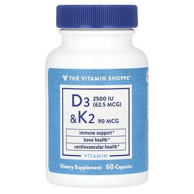 Vitamin D3 & K2, 60 Capsules