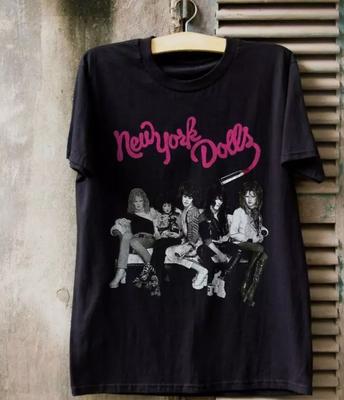 New York Dolls Camiseta New York Dolls Algodón Negro Para Fans Camiseta Unisex