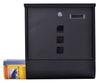 Hans Letterbox with Newspaper Holder Black
