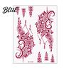 Quick Apply Tattoo Stickers Temporary Sticker Flower Lace Lotus Pattern Fake Tattoos for Women Men Fun Family Waterproof DIY Face Arm Leg