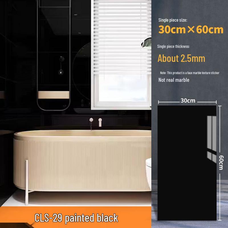 Wasserdichter Marmor Fliesenaufkleber: Selbstkleidende, schimmelresistente PVC-Wandverkleidung für Küchen & Bäder