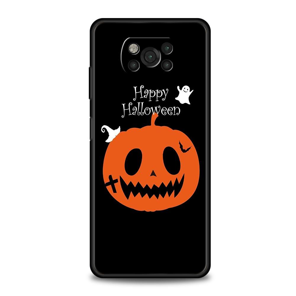 Phone Case For Xiaomi Poco X6 X5 X4 Pro 5G X3 NFC F5 F4 M5 M4 M3 F3 GT C51 C55 Cover Autumn leaves fall fox pumpkin Halloween