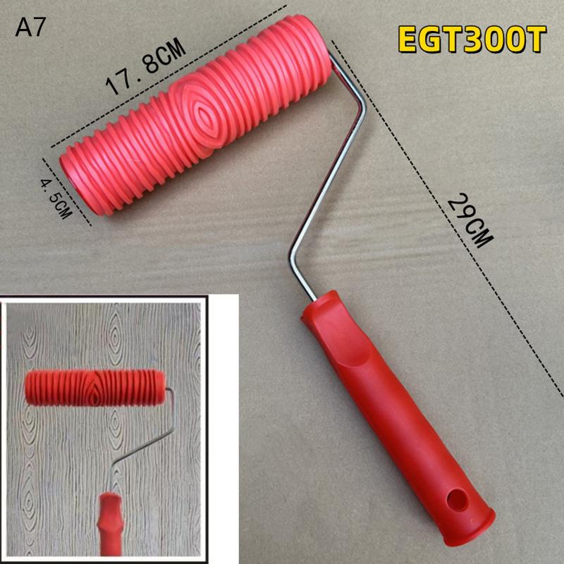 

Decorative Paint Roller Rubber Imitation Wood Grain Pattern Embossed Texture Painting Tools For Wall Airless Pintura Brush